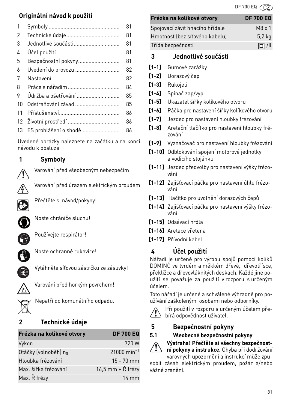 Festool DF 700 EQ User Manual | Page 81 / 100