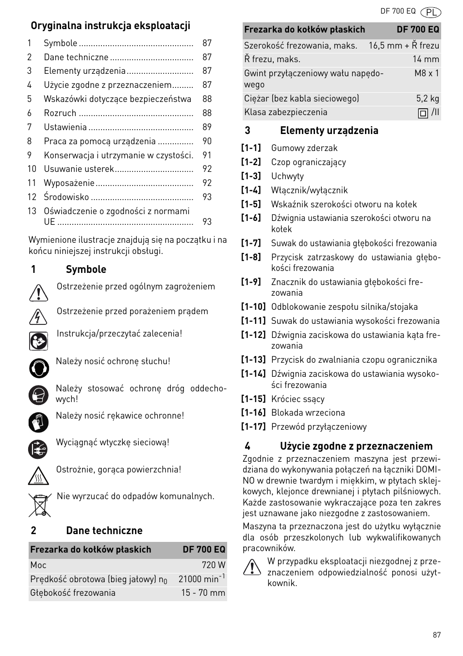 Festool DF 700 EQ User Manual | Page 87 / 100