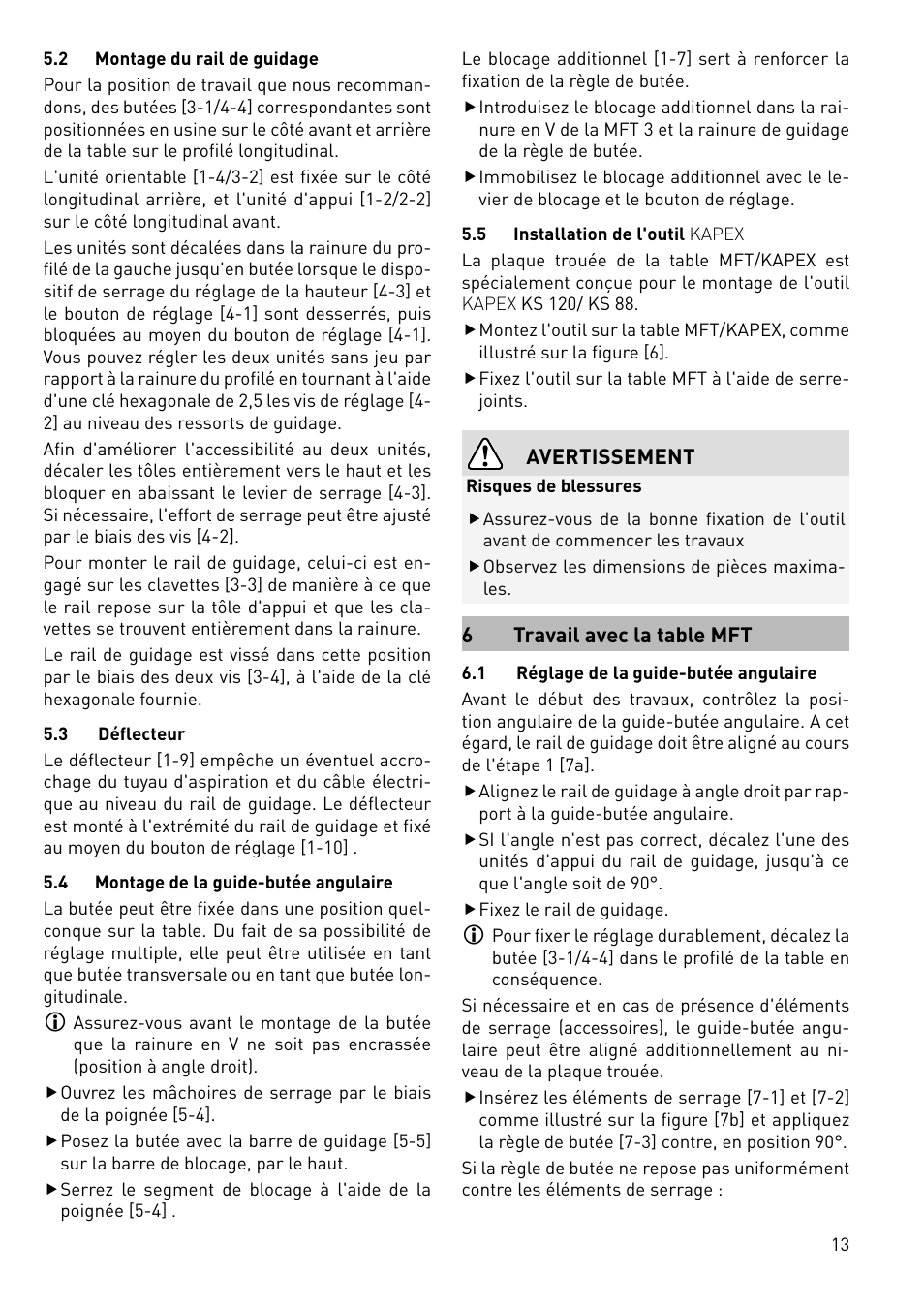Festool MFT 3 User Manual | Page 13 / 48