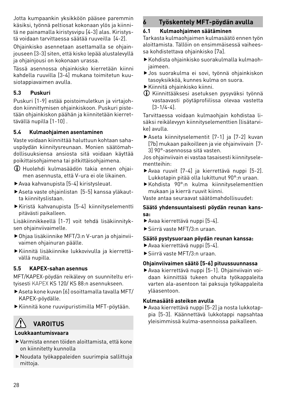 Festool MFT 3 User Manual | Page 28 / 48