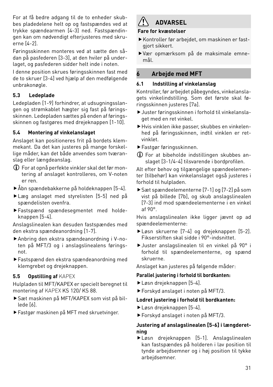 Festool MFT 3 User Manual | Page 31 / 48