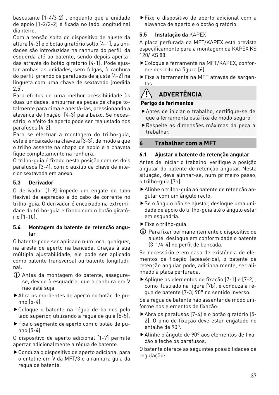 Festool MFT 3 User Manual | Page 37 / 48