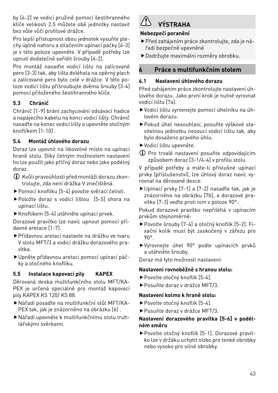 Festool MFT 3 User Manual | Page 43 / 48