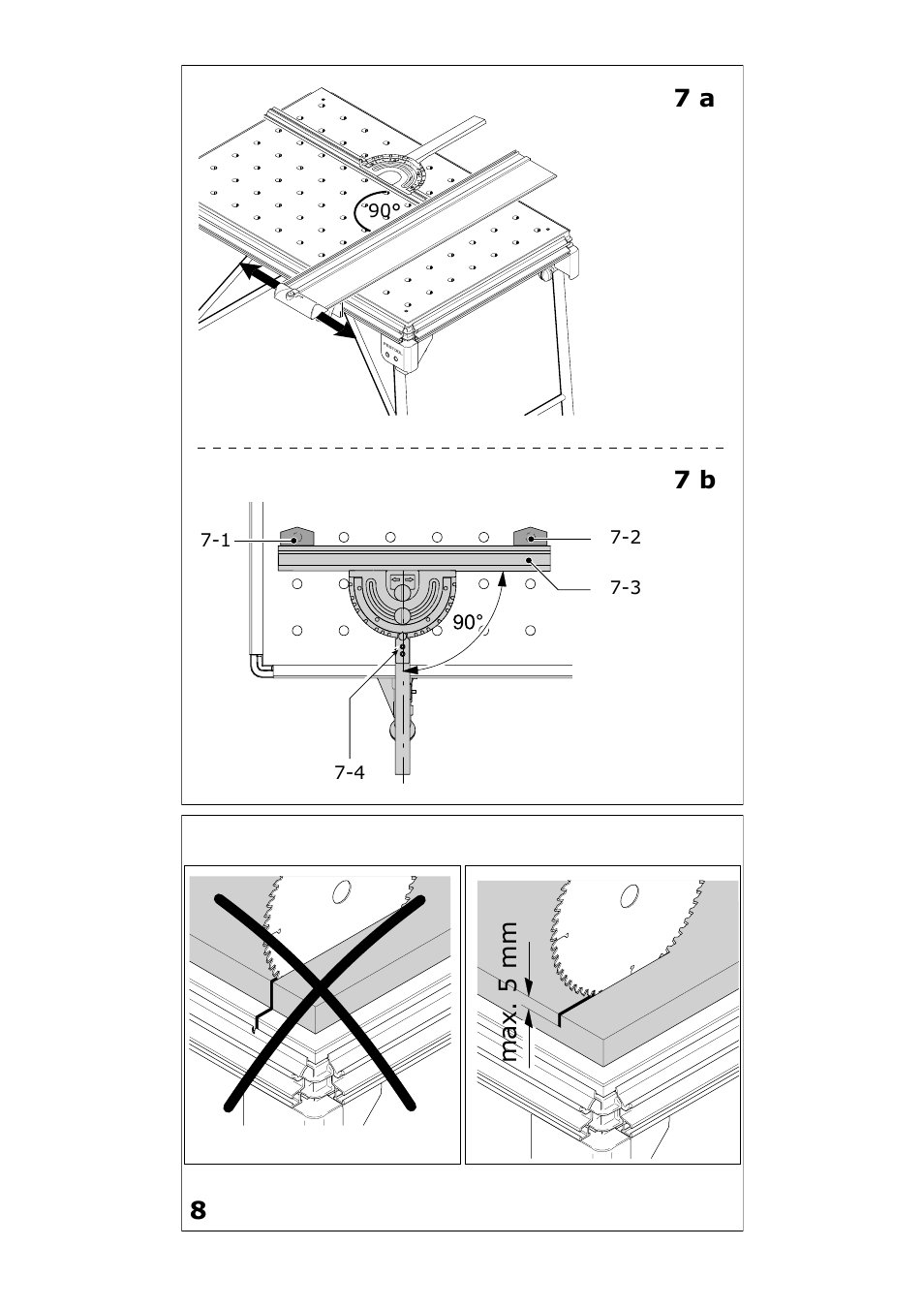 Max. 5 mm, 7 a 7 b 8 | Festool MFT 3 User Manual | Page 5 / 48