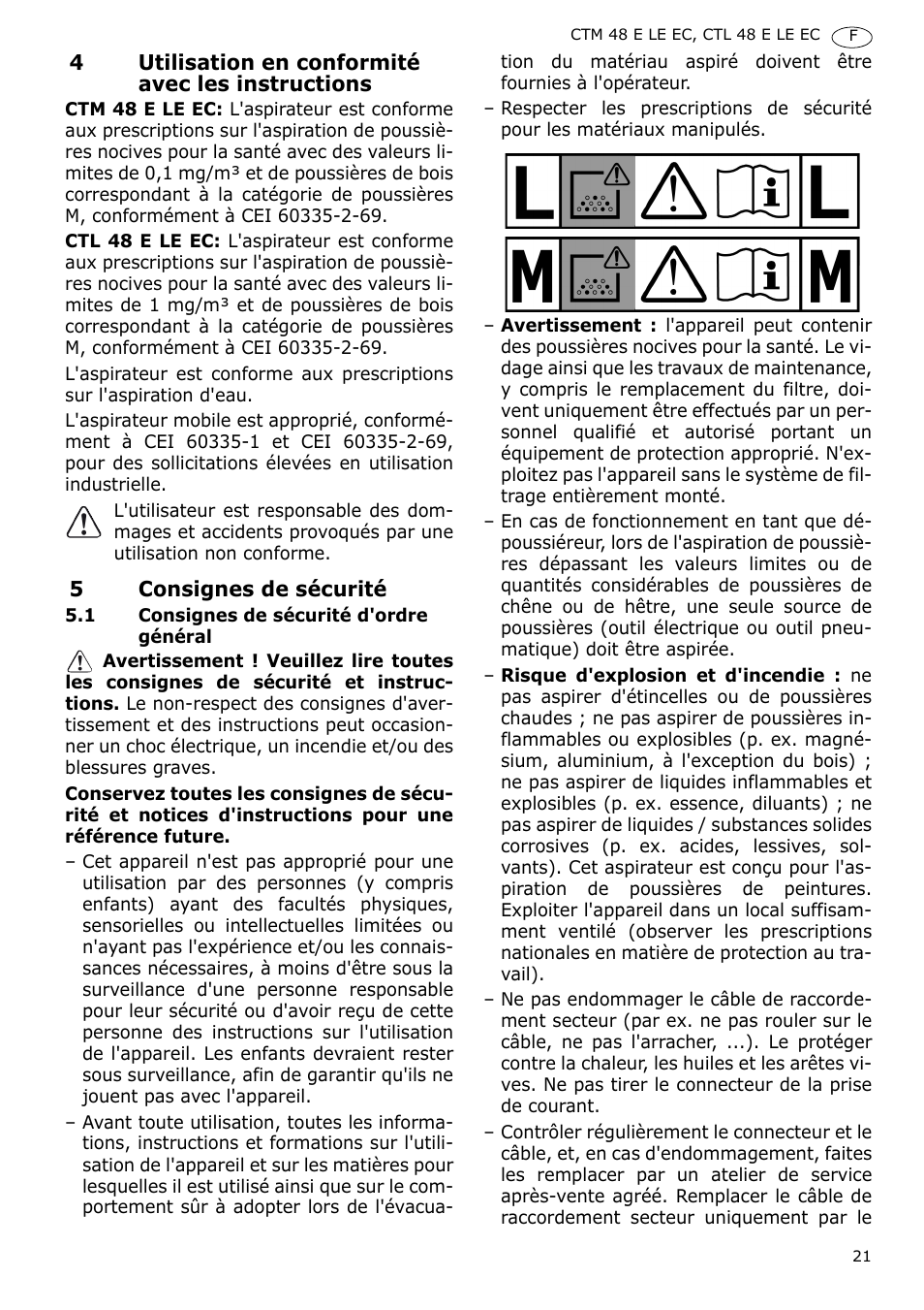 Festool CTH 48 E-LE-AC CLEANTEX User Manual | Page 21 / 101