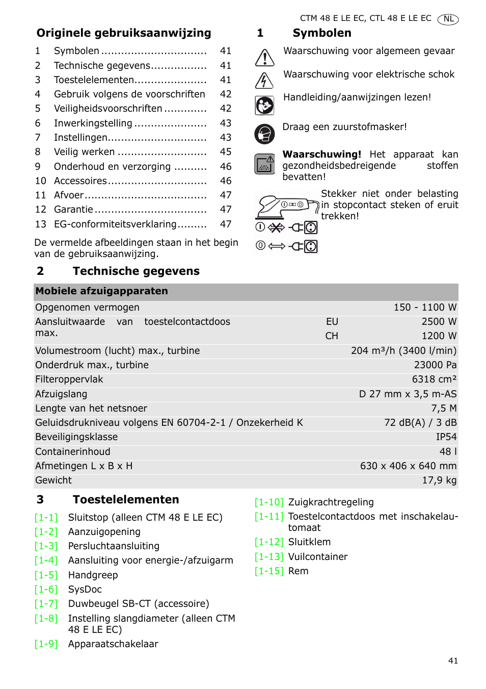 Festool CTH 48 E-LE-AC CLEANTEX User Manual | Page 41 / 101