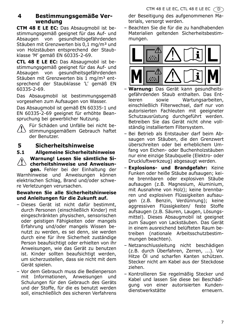 Festool CTH 48 E-LE-AC CLEANTEX User Manual | Page 7 / 101