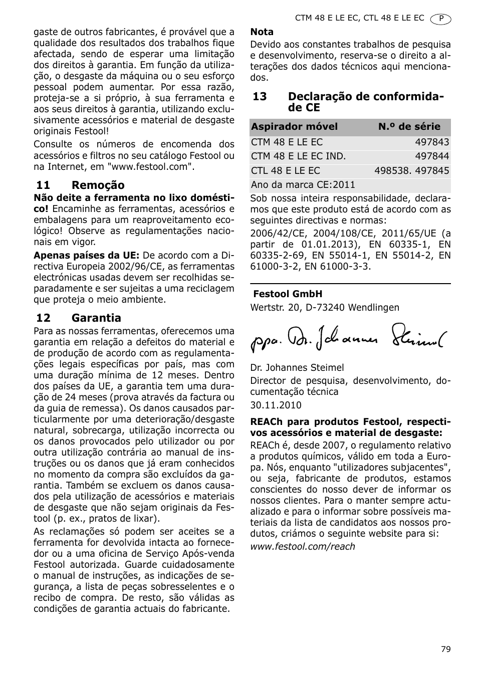 Festool CTH 48 E-LE-AC CLEANTEX User Manual | Page 79 / 101