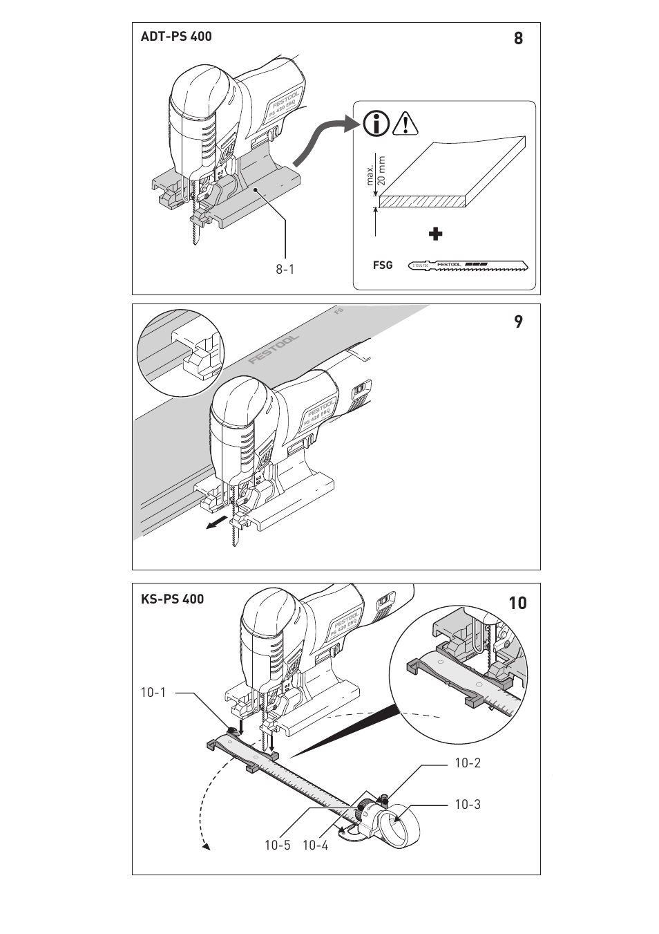 Festool PSB 420 EBQ User Manual | Page 5 / 99