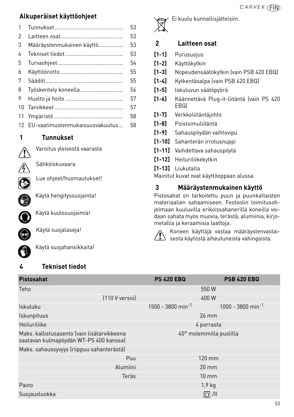 Festool PSB 420 EBQ User Manual | Page 53 / 99