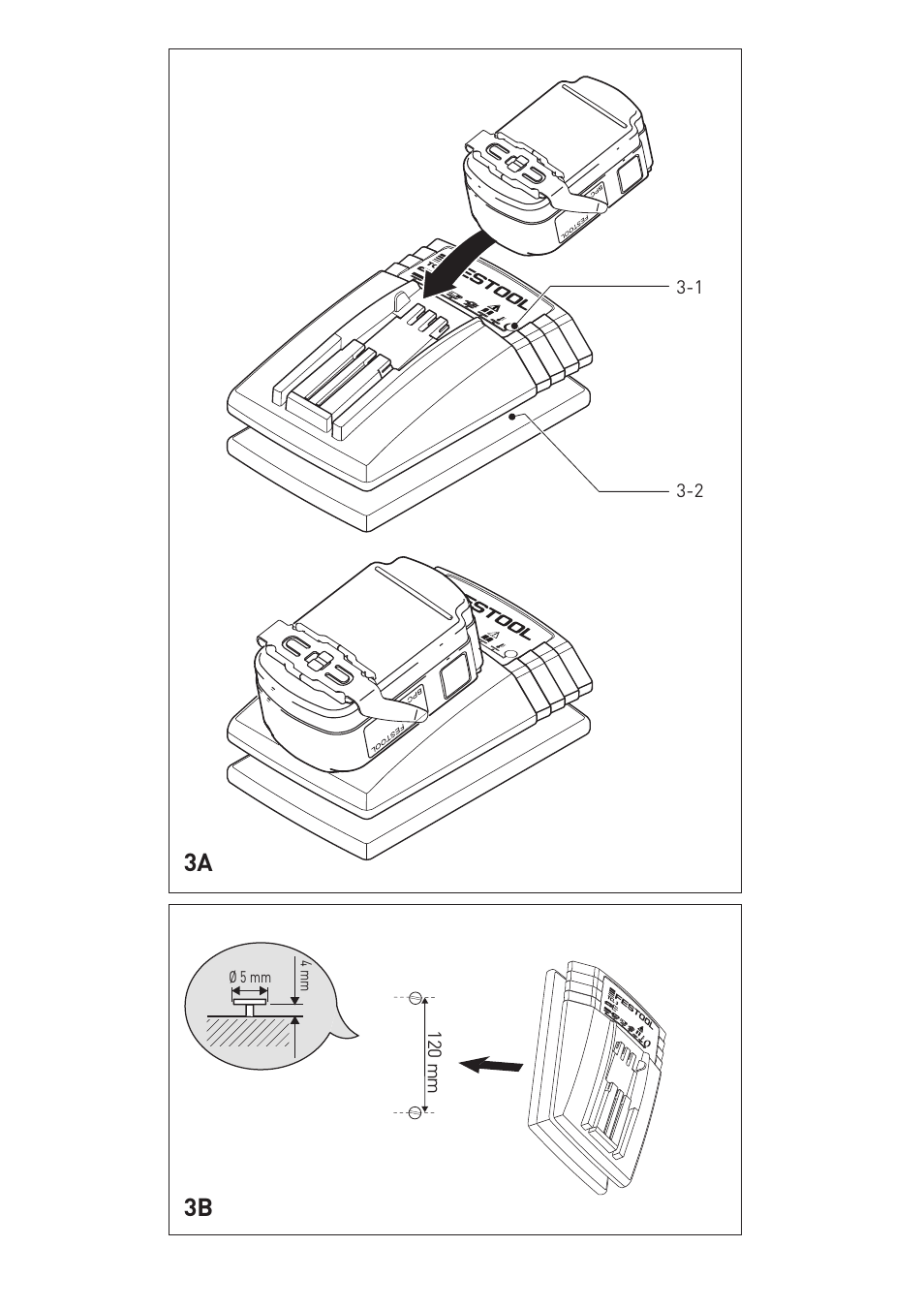 3b 3a | Festool T 18+3 Li User Manual | Page 3 / 84