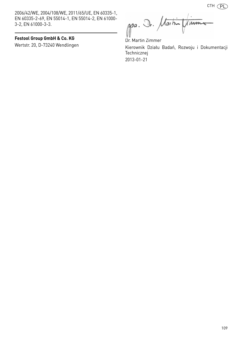 Festool CTH 26 E-AC CLEANTEX User Manual | Page 109 / 109