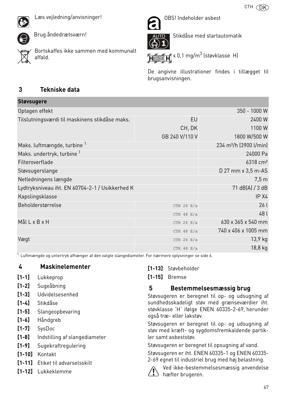 Festool CTH 26 E-AC CLEANTEX User Manual | Page 67 / 109