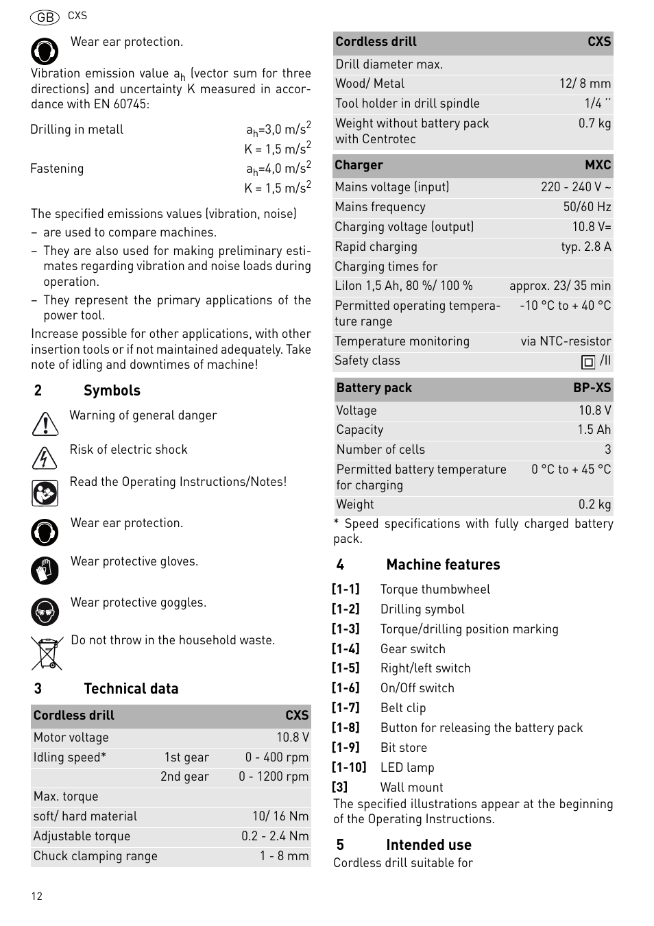Festool CXS User Manual | Page 12 / 71