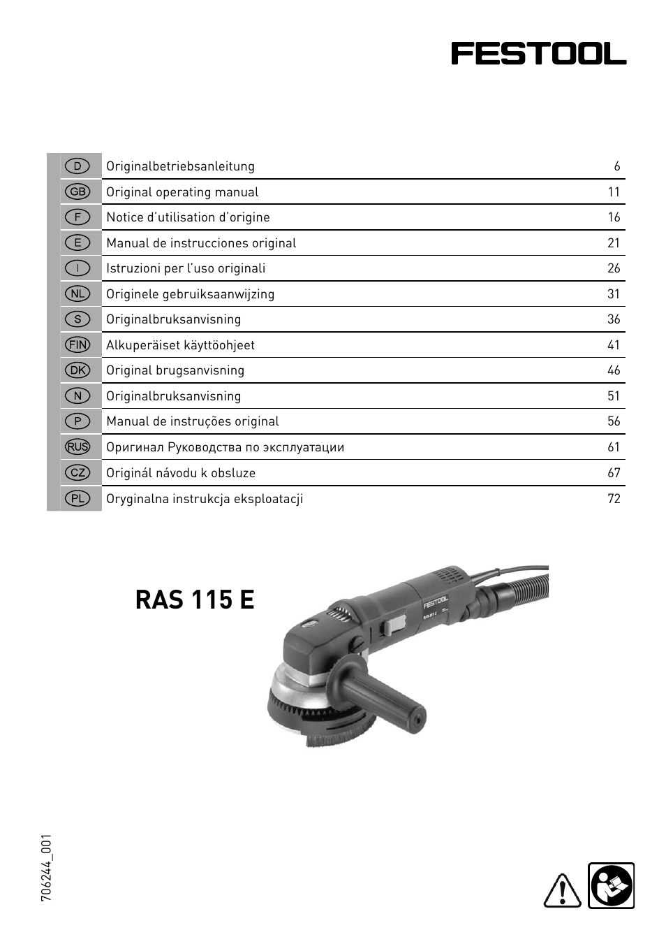 Festool RAS 115.04 E User Manual | 80 pages