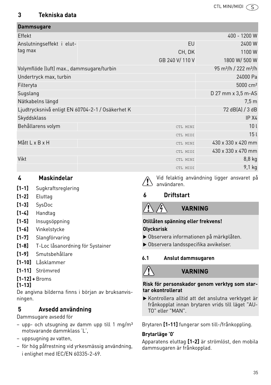 Festool CTL MIDI User Manual | Page 35 / 68
