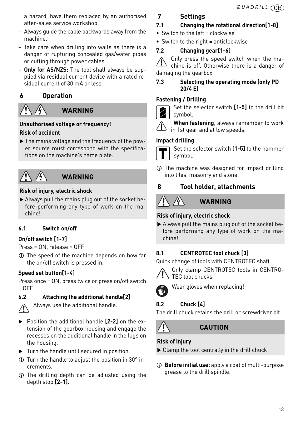 Festool PD 20 User Manual | Page 13 / 75