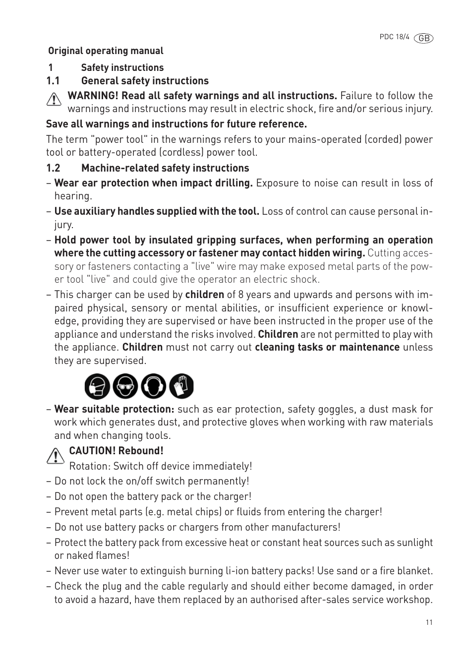 Festool PDC 18 User Manual | Page 11 / 89