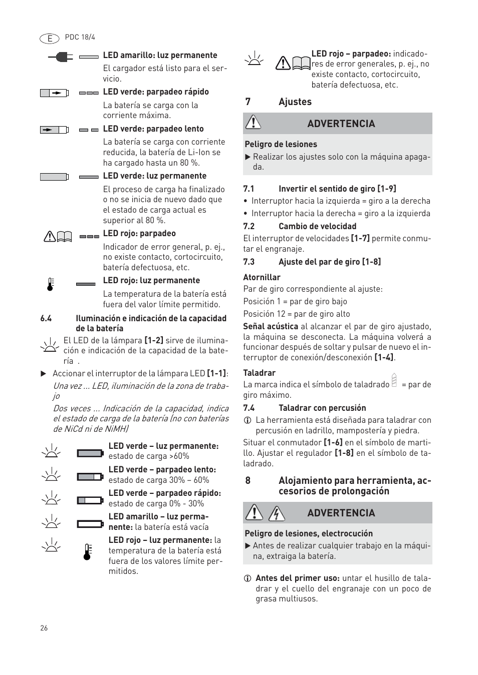 Festool PDC 18 User Manual | Page 26 / 89