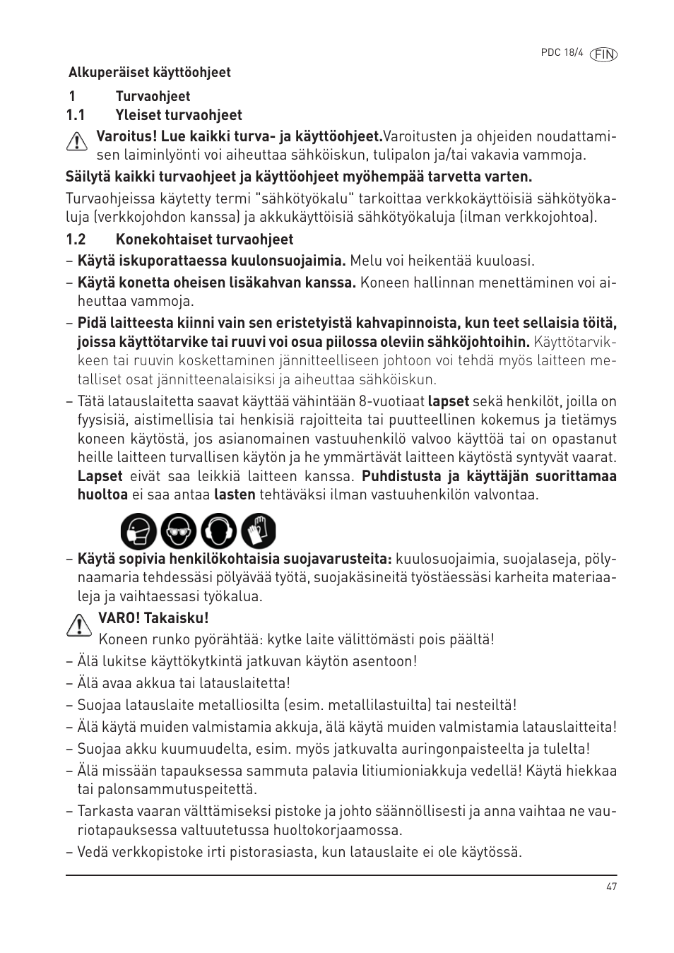 Festool PDC 18 User Manual | Page 47 / 89