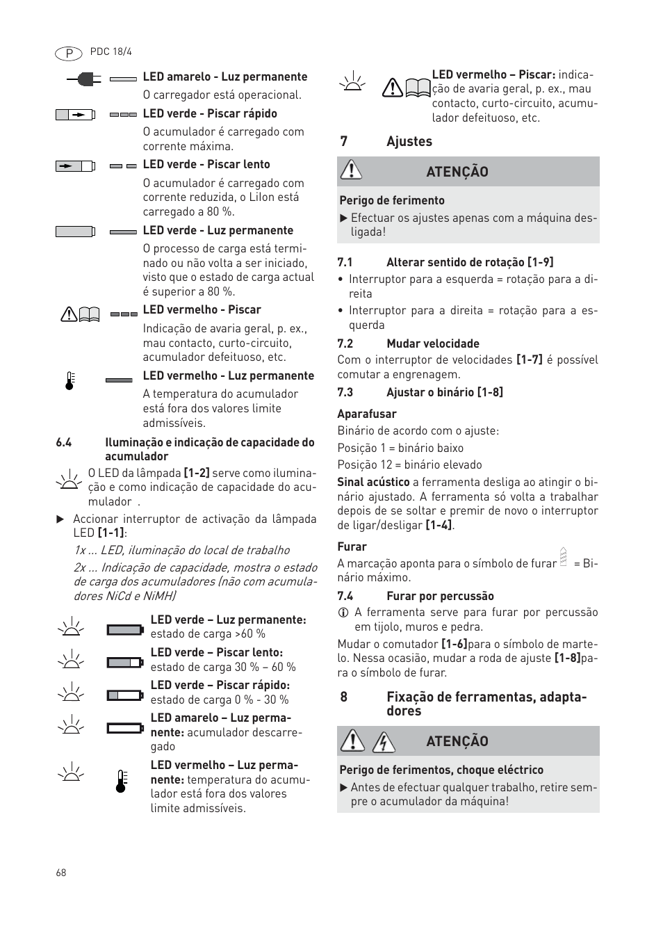 Festool PDC 18 User Manual | Page 68 / 89