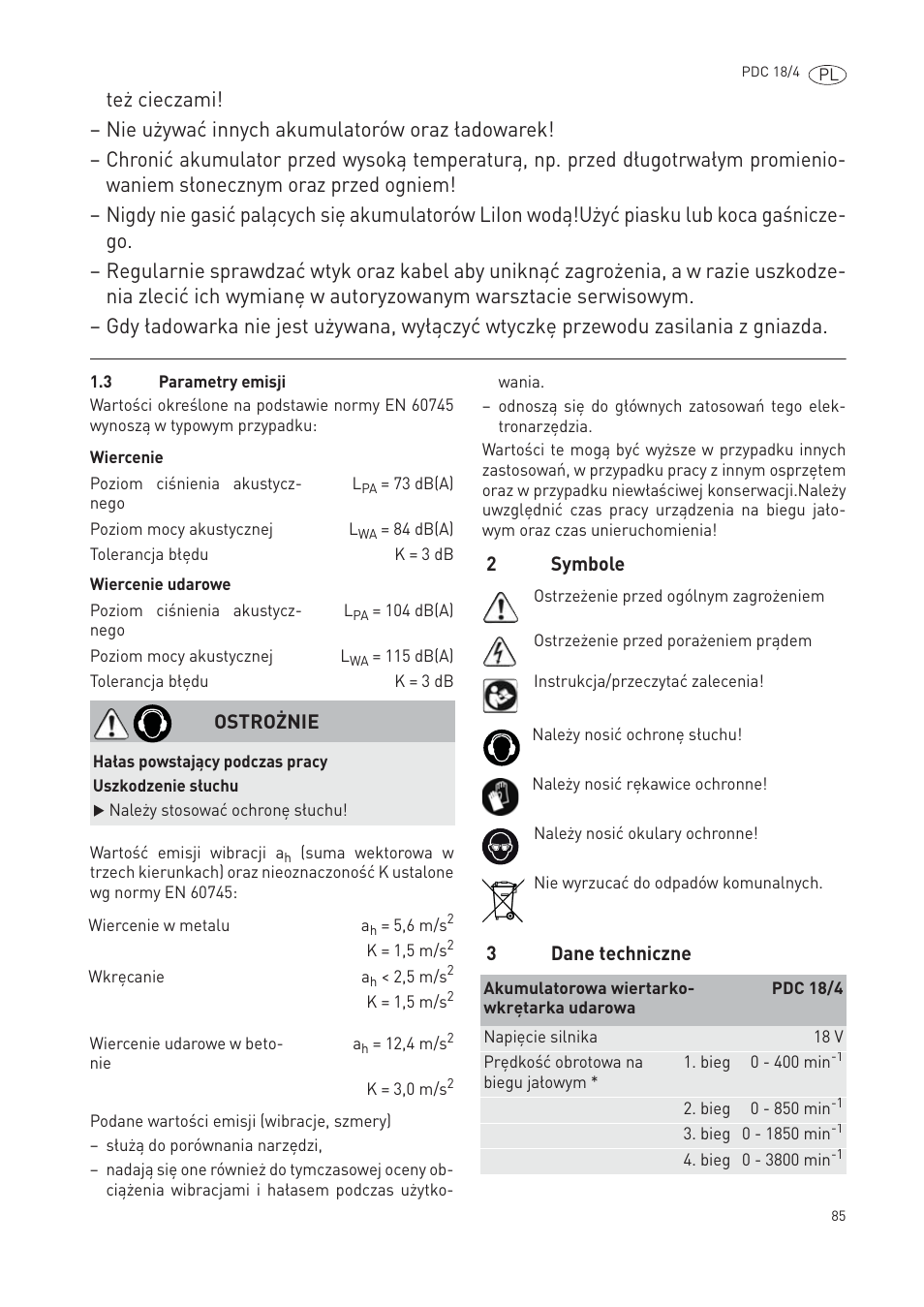 Festool PDC 18 User Manual | Page 85 / 89