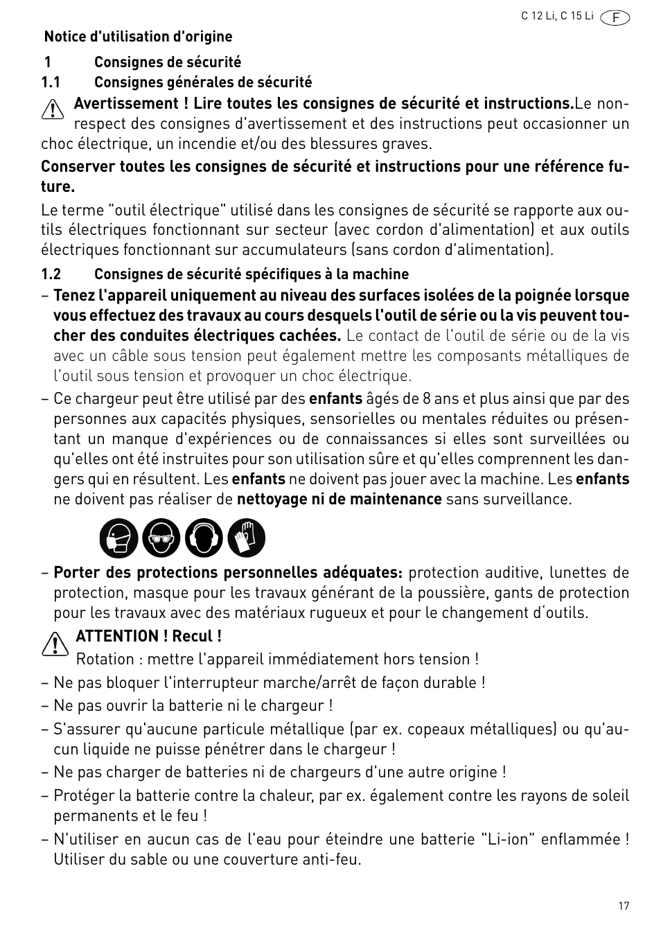 Festool C 15 Li User Manual | Page 17 / 83