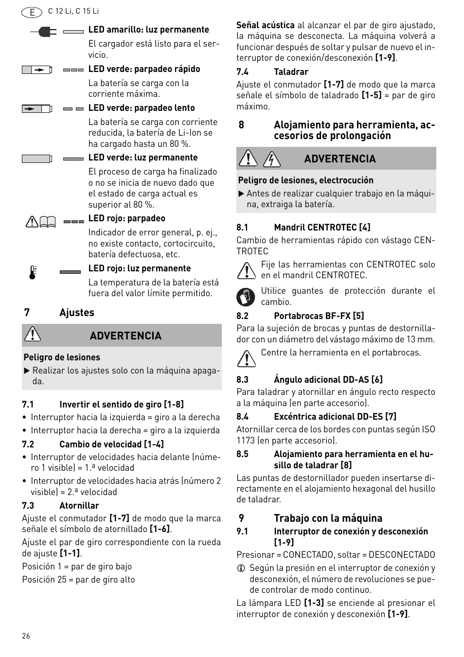 Festool C 15 Li User Manual | Page 26 / 83