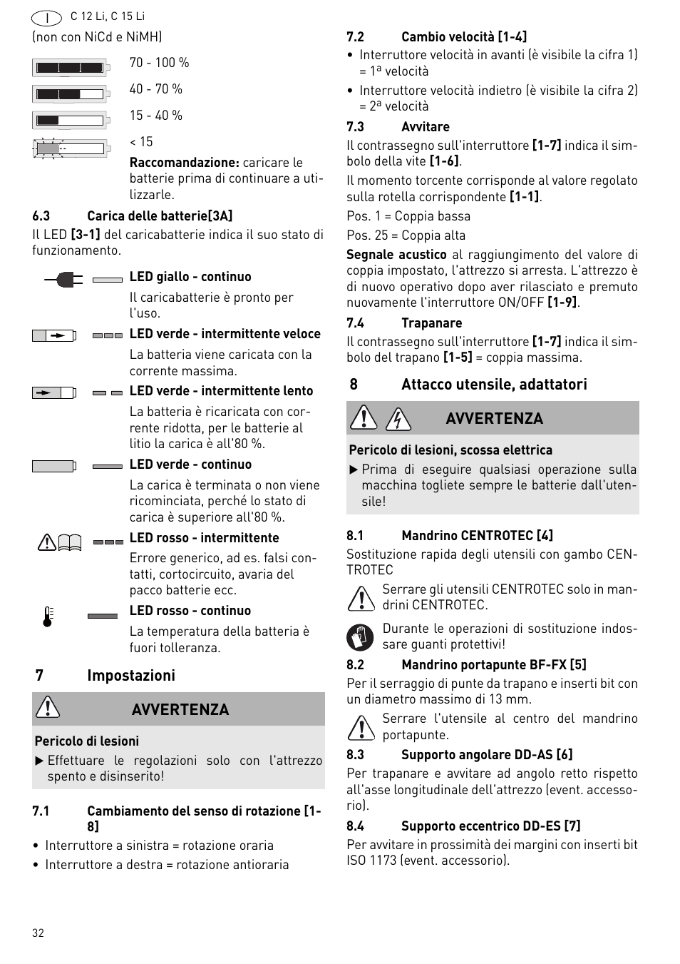 Festool C 15 Li User Manual | Page 32 / 83