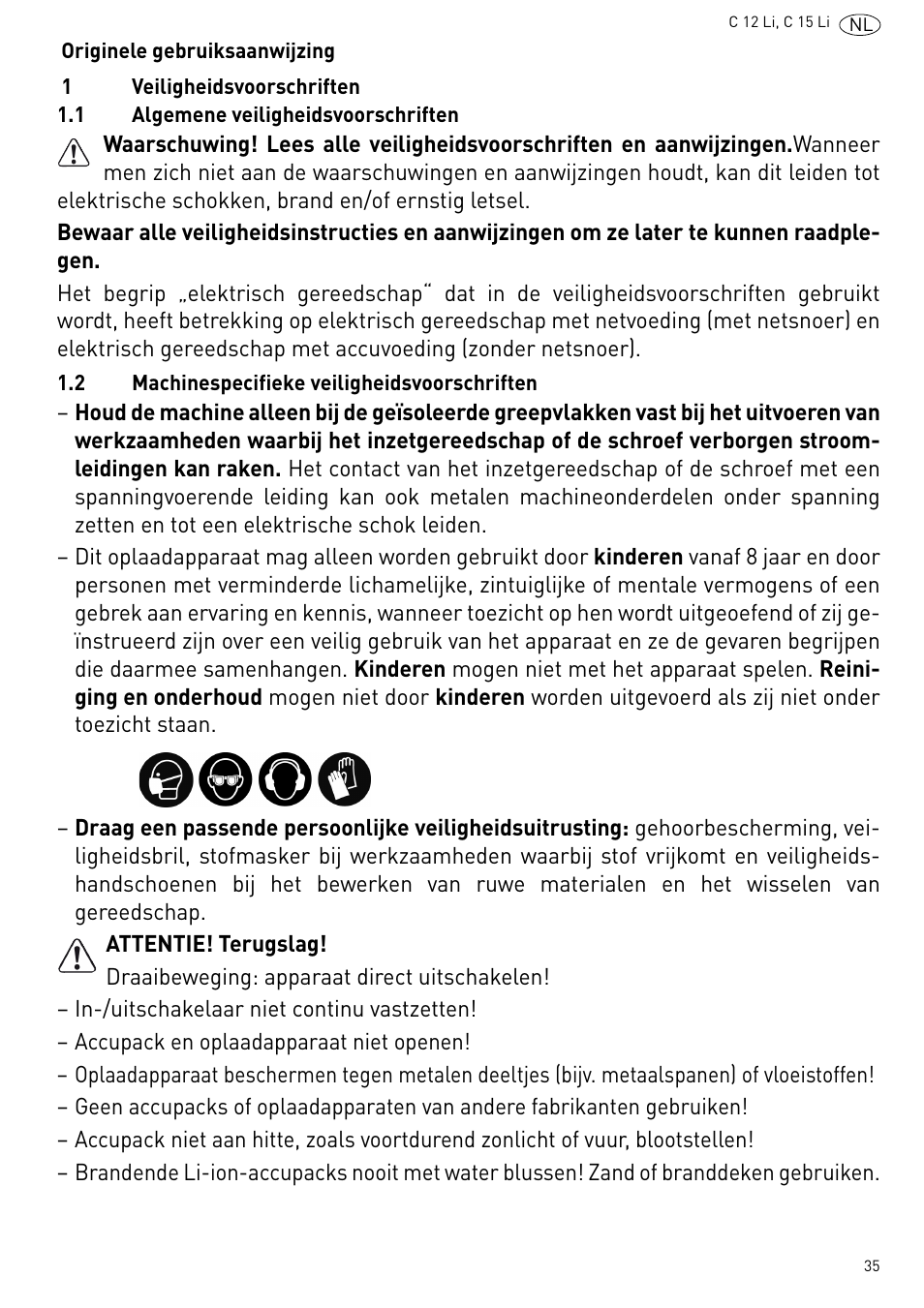 Festool C 15 Li User Manual | Page 35 / 83