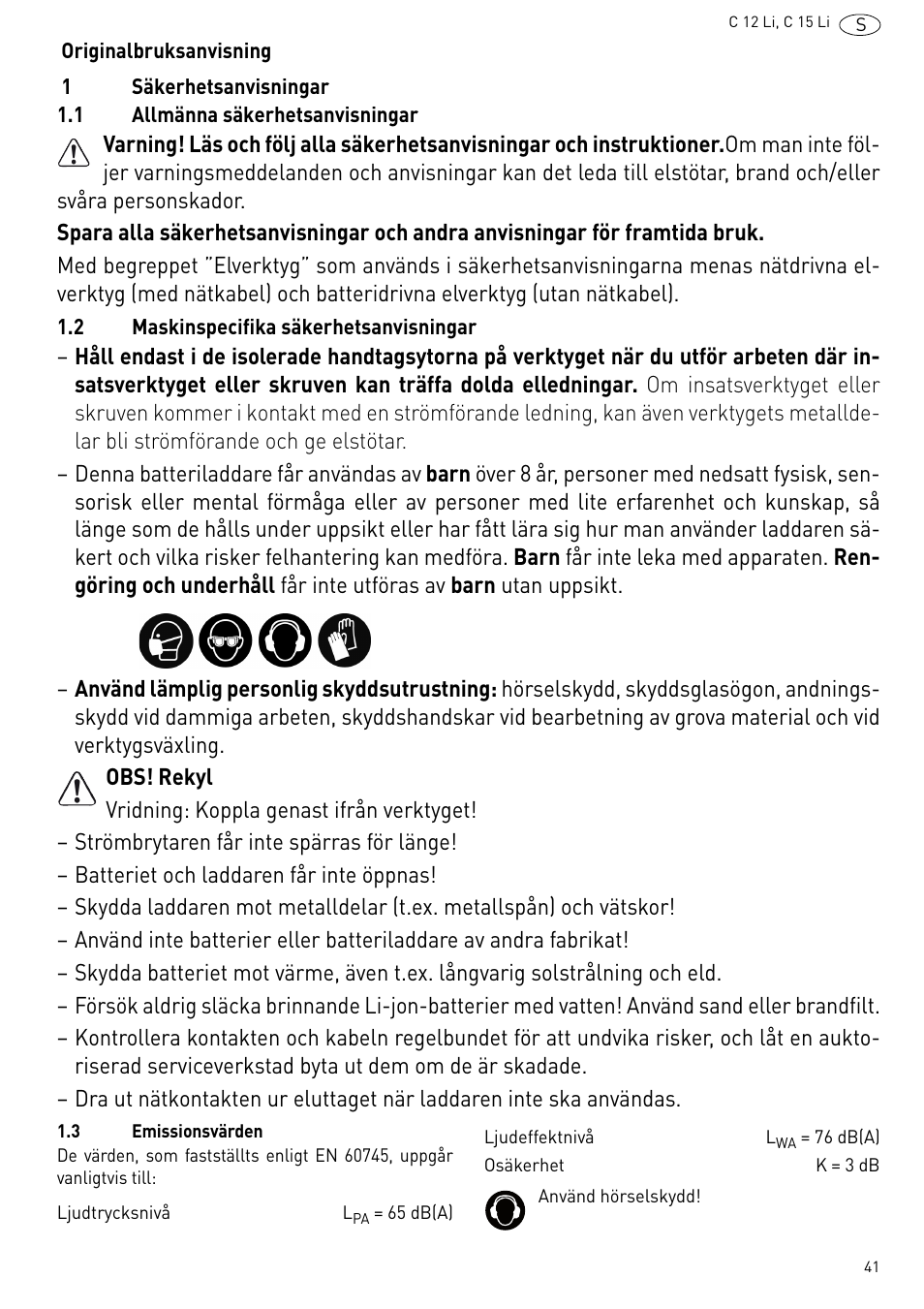 Festool C 15 Li User Manual | Page 41 / 83