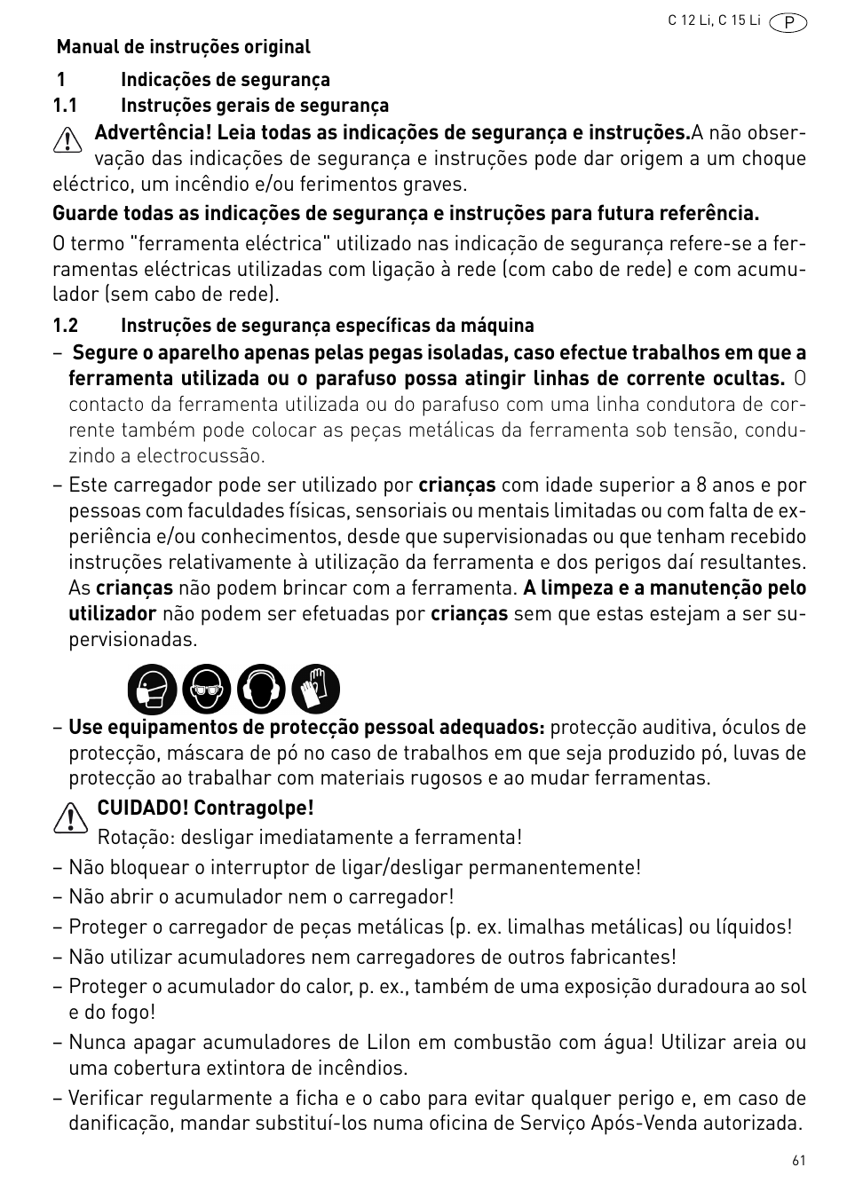 Festool C 15 Li User Manual | Page 61 / 83