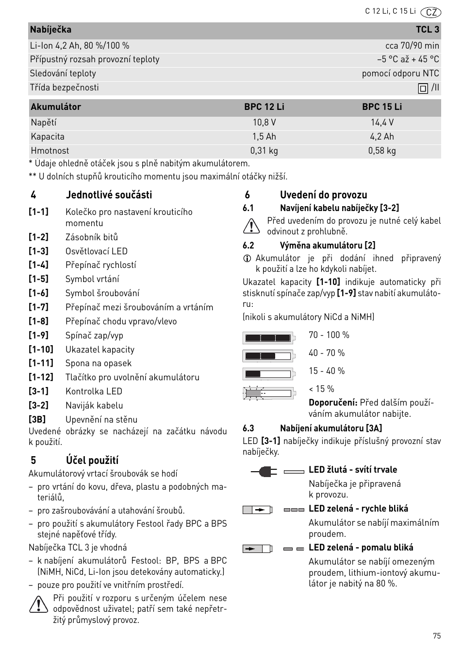 Festool C 15 Li User Manual | Page 75 / 83