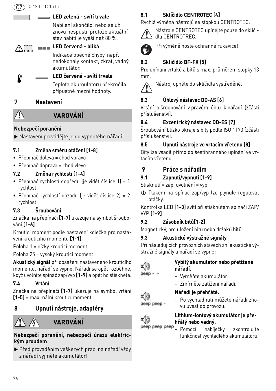 Festool C 15 Li User Manual | Page 76 / 83