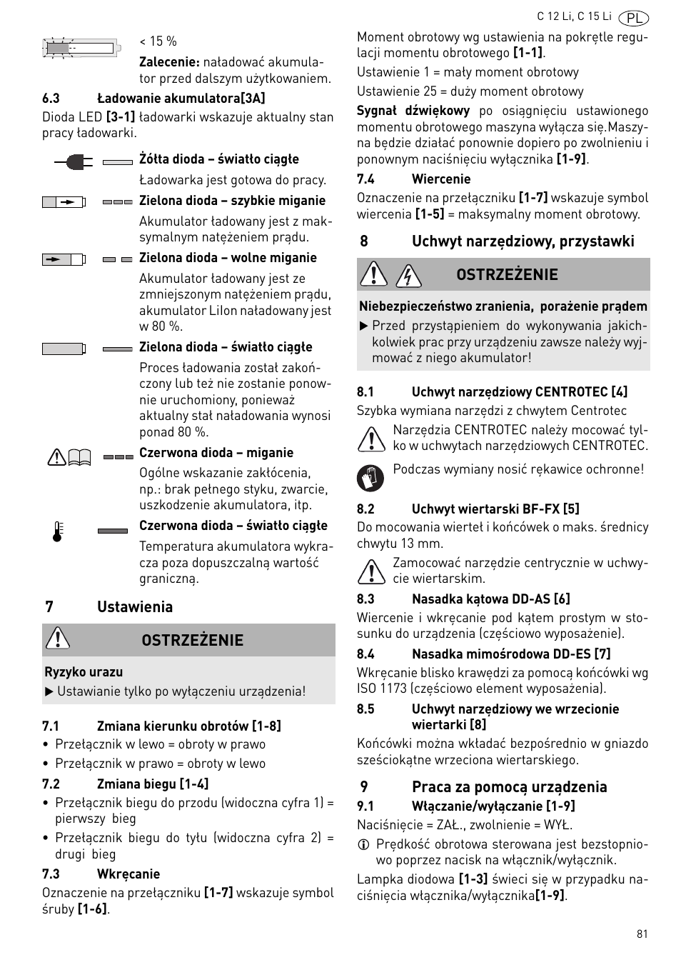 Festool C 15 Li User Manual | Page 81 / 83