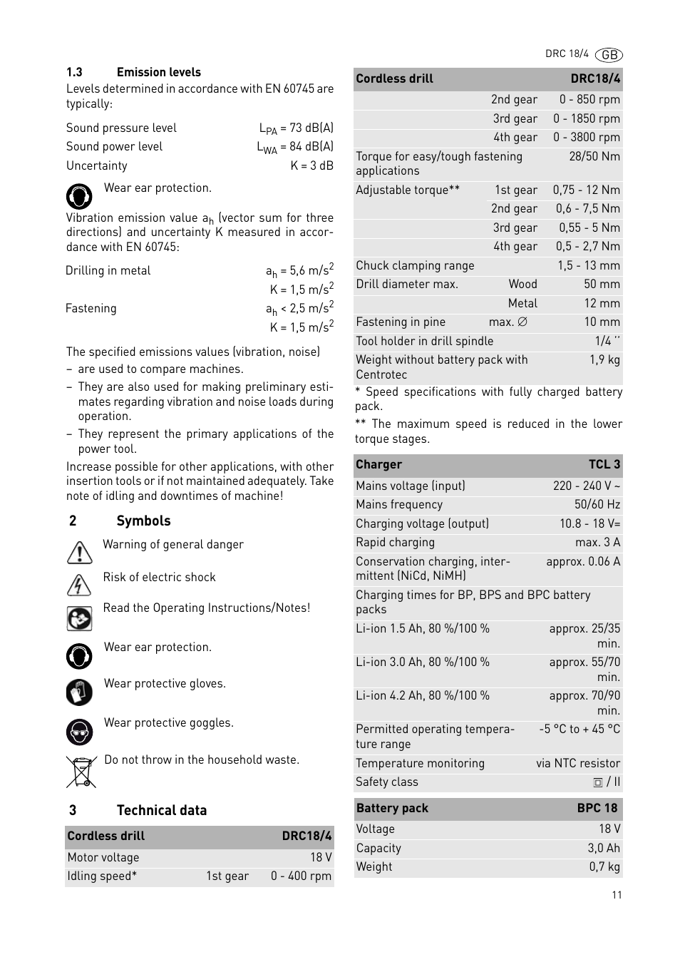 Festool DRC 18-4 User Manual | Page 11 / 81