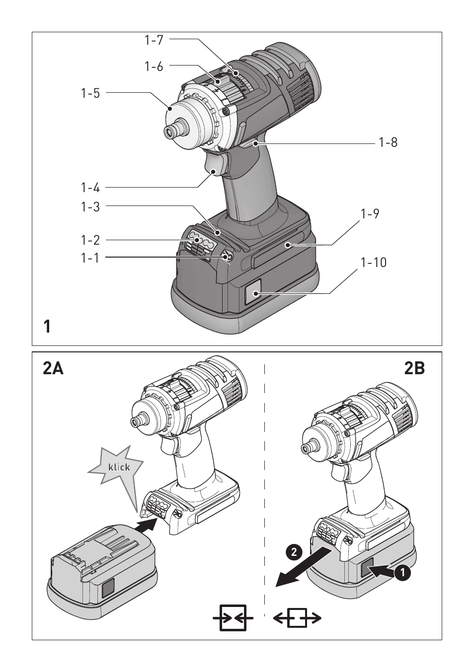 2a 1 2b | Festool DRC 18-4 User Manual | Page 2 / 81