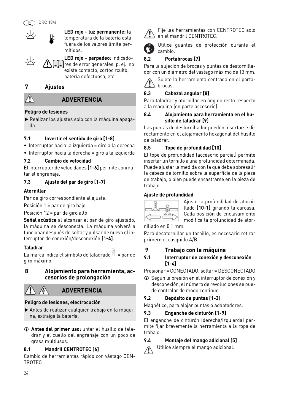 Festool DRC 18-4 User Manual | Page 24 / 81