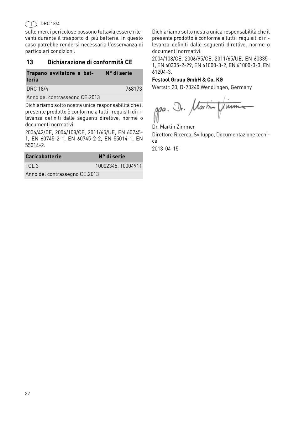 Festool DRC 18-4 User Manual | Page 32 / 81