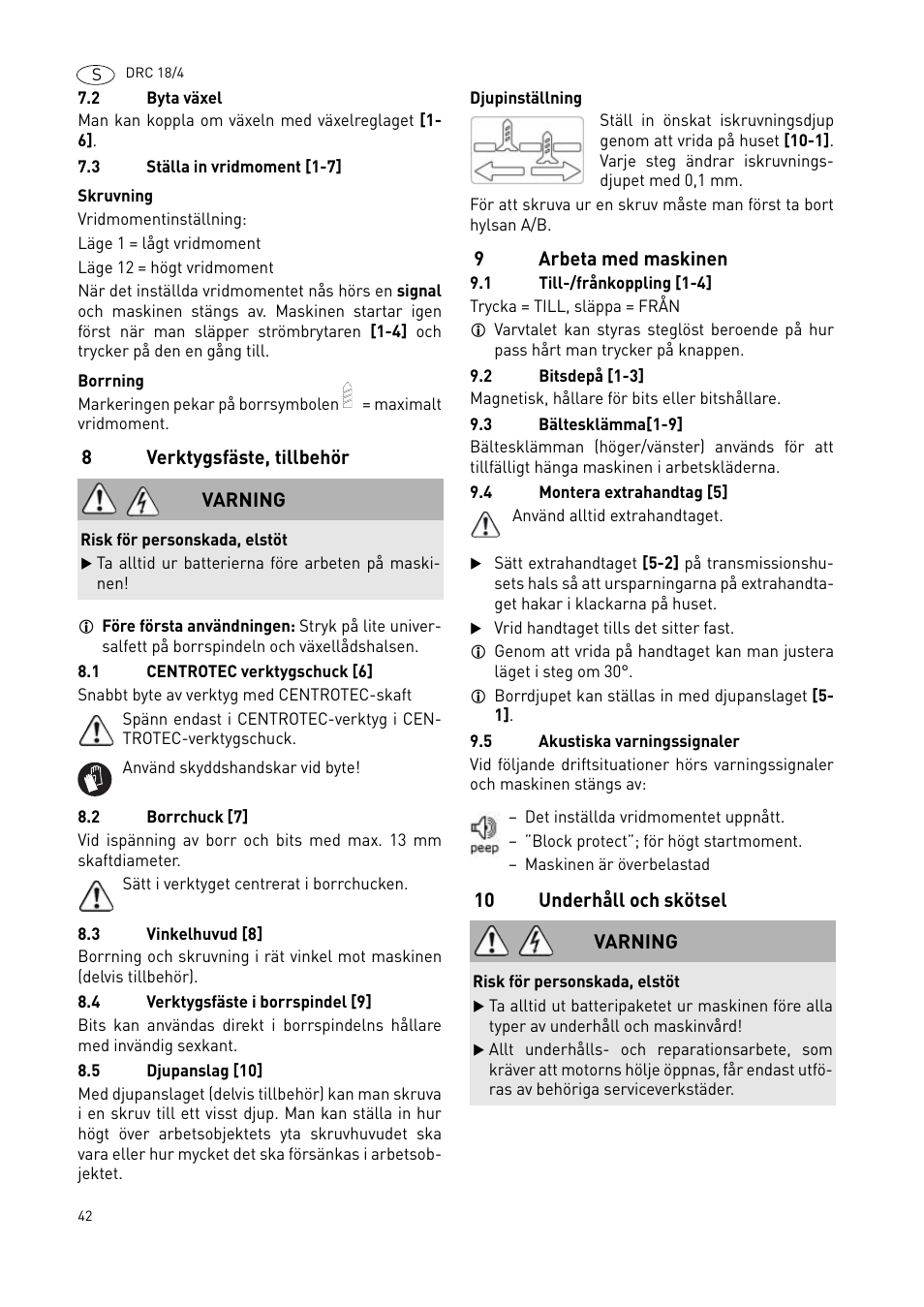 Festool DRC 18-4 User Manual | Page 42 / 81