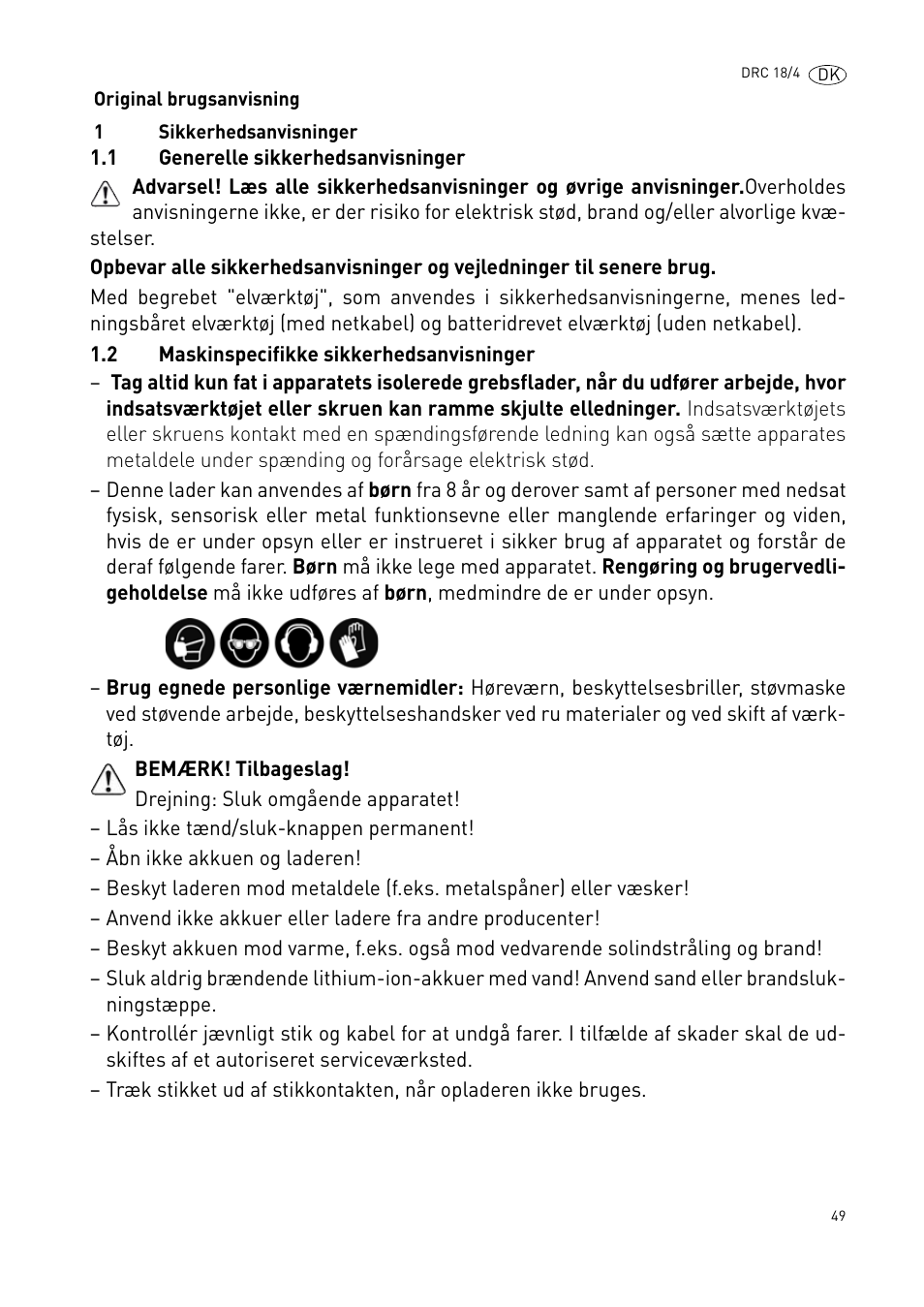 Festool DRC 18-4 User Manual | Page 49 / 81