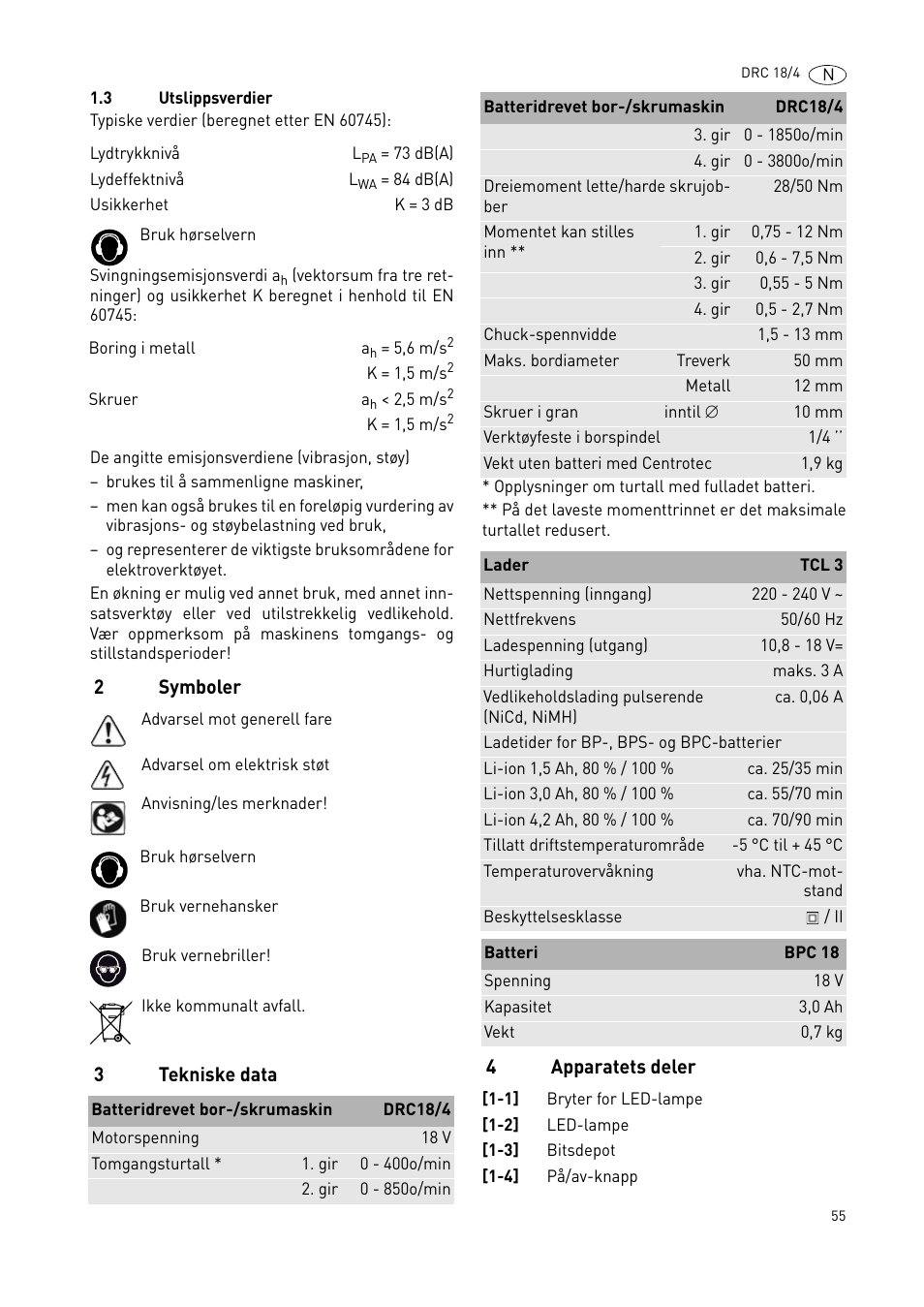 Festool DRC 18-4 User Manual | Page 55 / 81