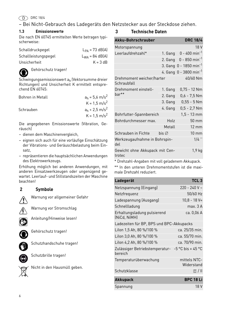 Festool DRC 18-4 User Manual | Page 6 / 81