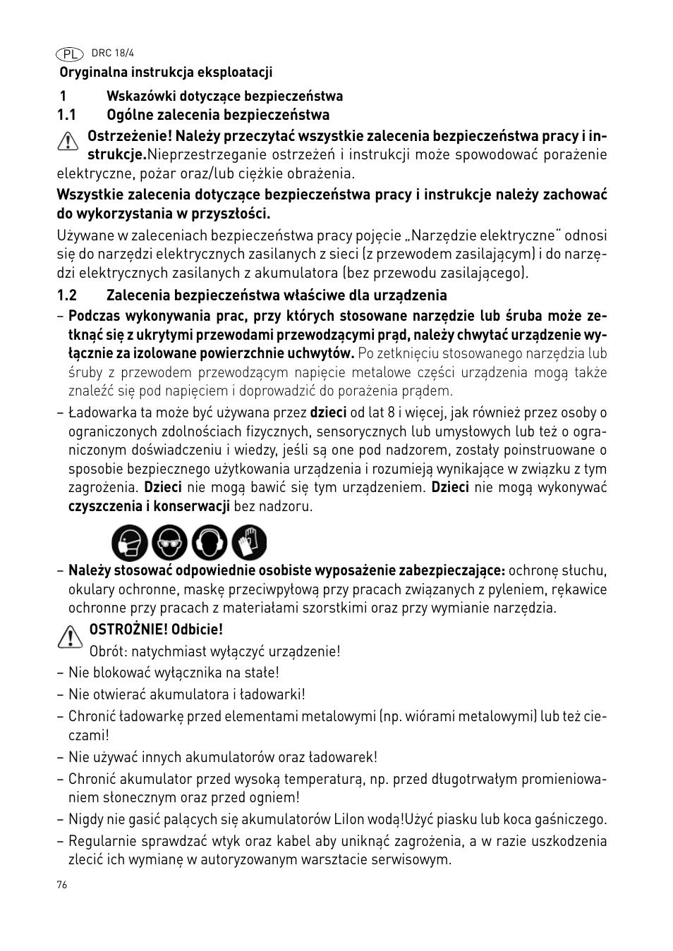 Festool DRC 18-4 User Manual | Page 76 / 81