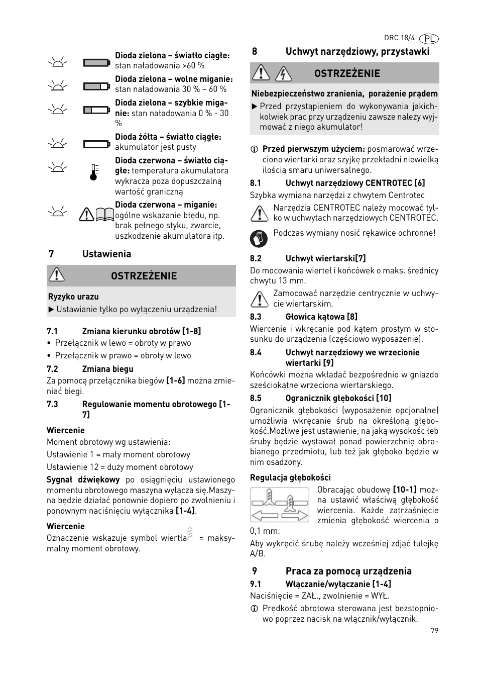 Festool DRC 18-4 User Manual | Page 79 / 81