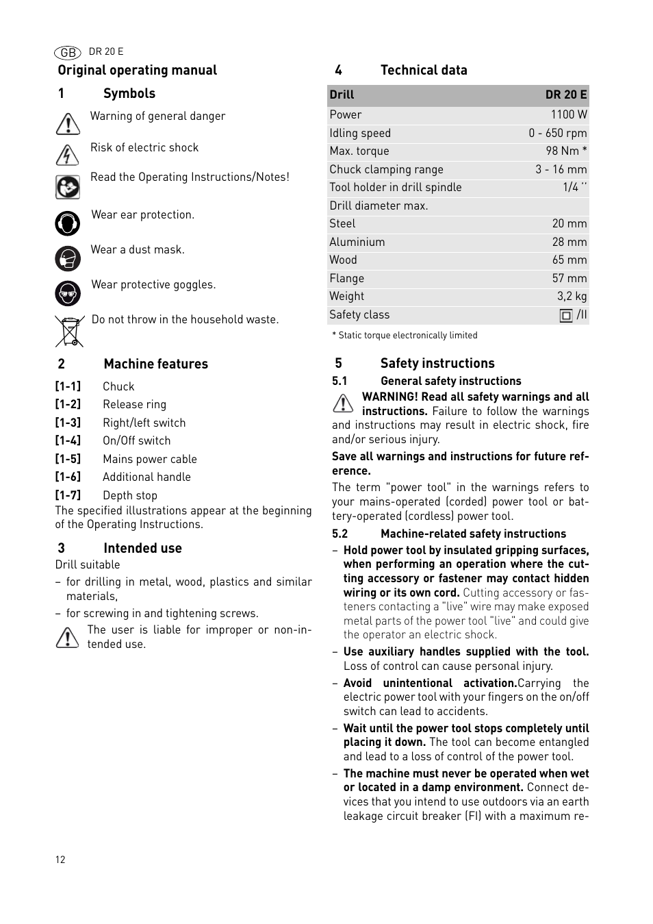 Festool DR 20 User Manual | Page 12 / 62