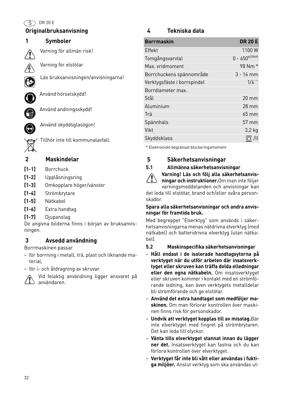 Festool DR 20 User Manual | Page 32 / 62