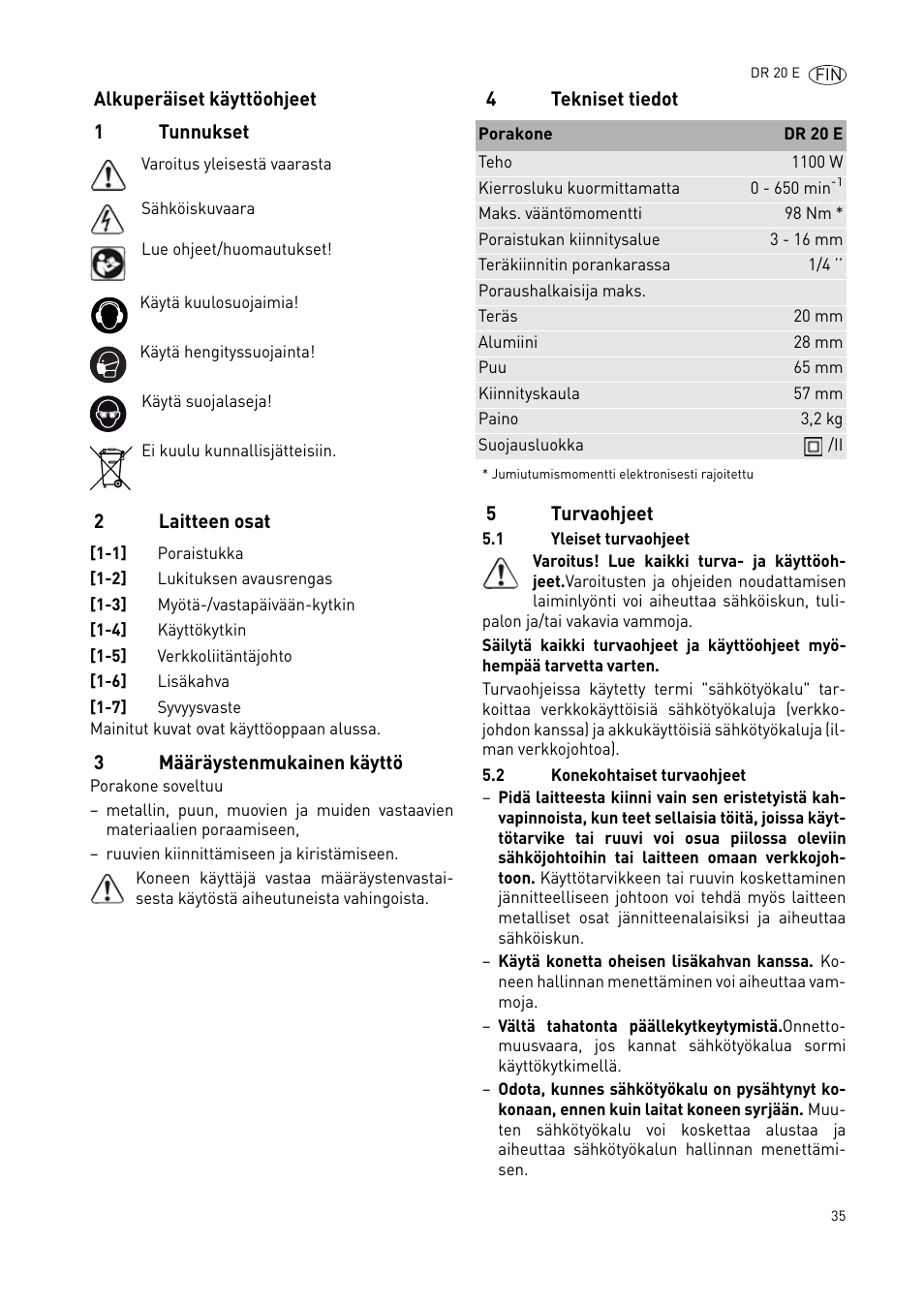 Festool DR 20 User Manual | Page 35 / 62