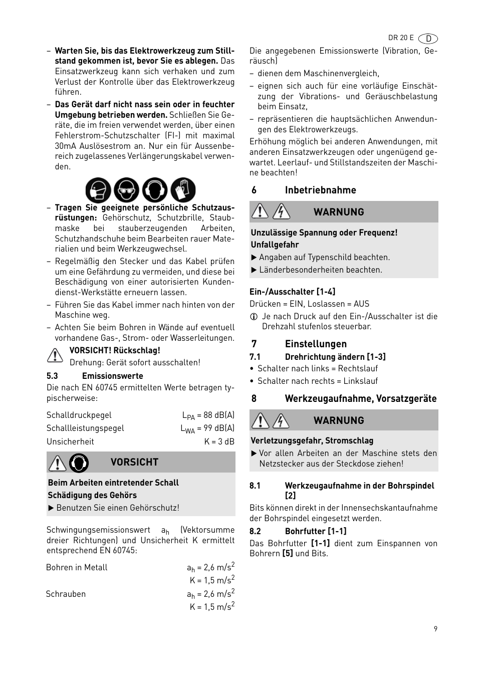 Festool DR 20 User Manual | Page 9 / 62