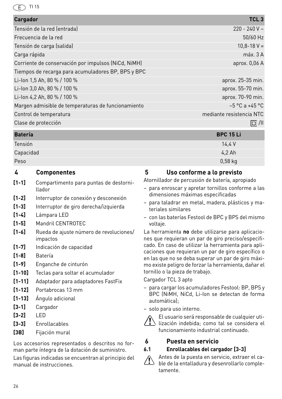 Festool Ti 15 User Manual | Page 26 / 90